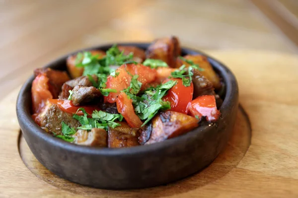 Roasted meat with vegetables — Stock Photo, Image