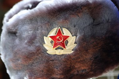 Rus kış şapka ayrıntılarını