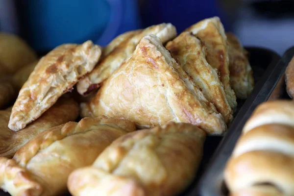 Meat pies on counter — Stock Photo, Image