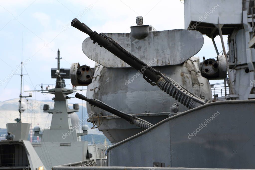 Gun of old cruiser