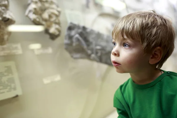 Ребенок в музее — стоковое фото