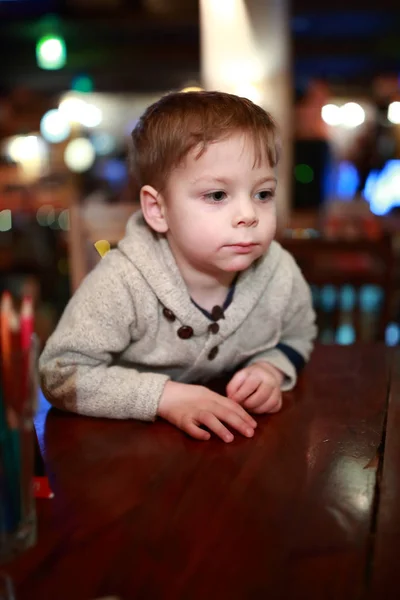 Child in cafe — Stock Photo, Image