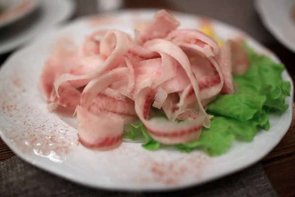 Stroganina met muksun — Stockfoto