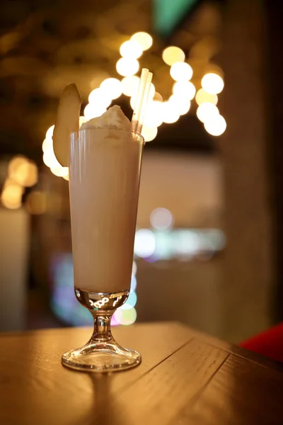 Glas Milchshake — Stockfoto