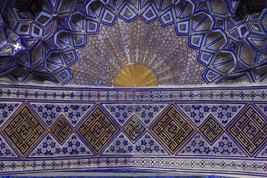 Ceiling of Guri Amir mausoleum clipart