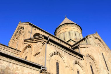 Mtskheta 'daki Katedral Kilisesi manzarası