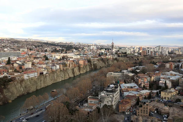 View of Tbilisi from hill — ストック写真