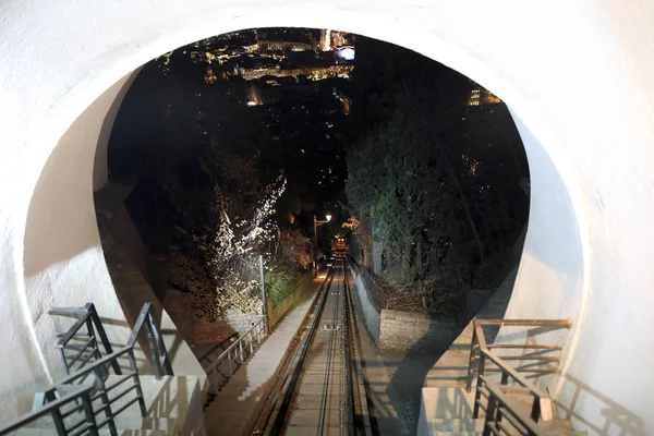 View of funicular in Tbilisi — Stock Photo, Image