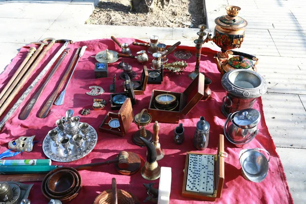 Secondhand things in swap meet — Stock Photo, Image