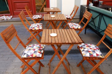 Interior of outdoor restaurant