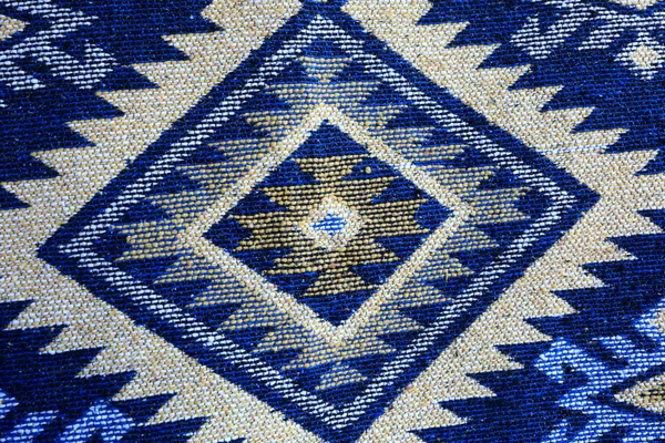 Ornamento tapete georgiano azul — Fotografia de Stock
