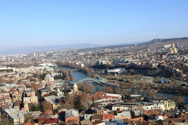 Vy över Tbilisi på vintern — Stockfoto
