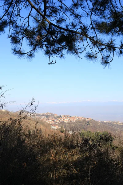 Blick Auf Die Stadt Signagi Winter Georgien — Stockfoto