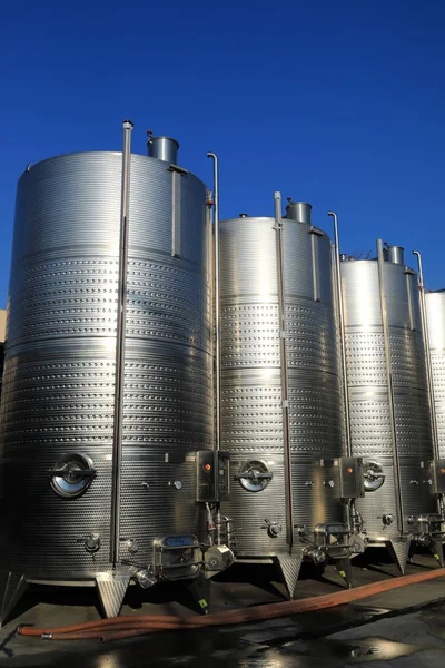 View Big Steel Tanks Winery — Stock Photo, Image