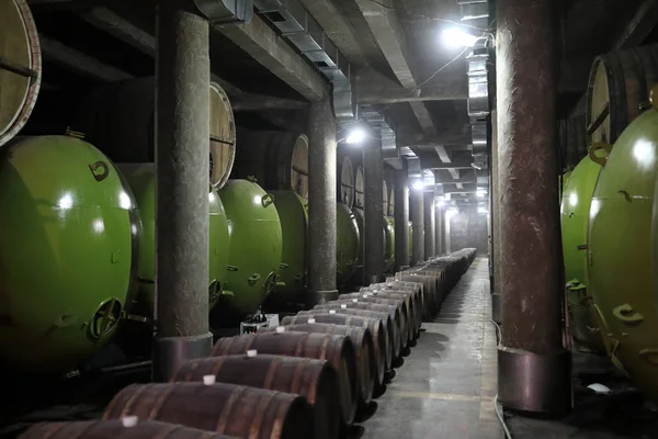 Wine Barrel Storage Winery Georgia — Stock Photo, Image
