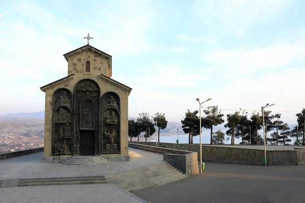 Vista Capilla Ortodoxa Colina Tiflis Georgia — Foto de Stock