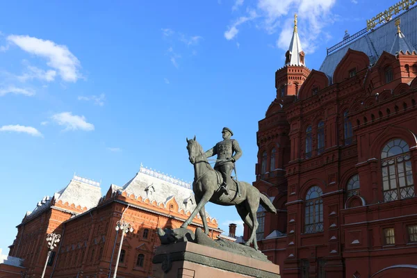 Monumento George Zhukov Mosca Russia — Foto Stock