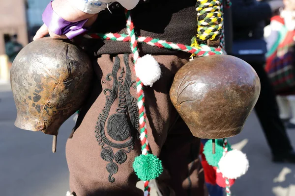 Detalhes Traje Mummers Feira Rússia — Fotografia de Stock