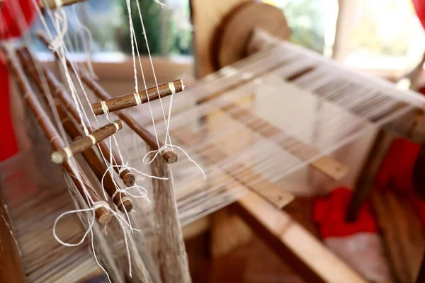 Details Vintage Loom Workshop Russia — Stock Photo, Image