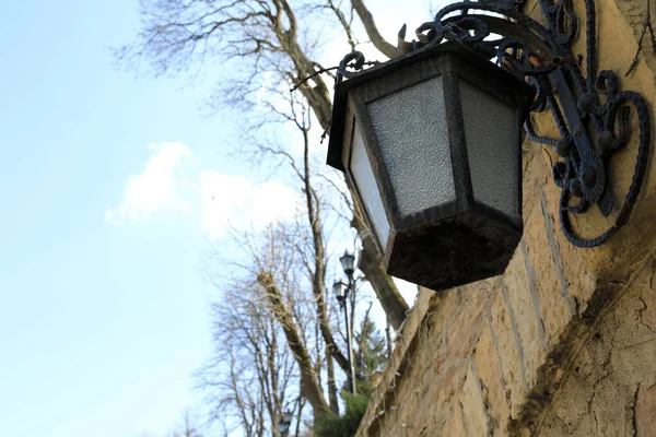 Vintage Gatan Lampa Vägg Kislovodsk Ryssland — Stockfoto