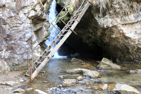 Escadaria Ferro Iin River Gorge Alikonovka Kislovodsk Rússia — Fotografia de Stock