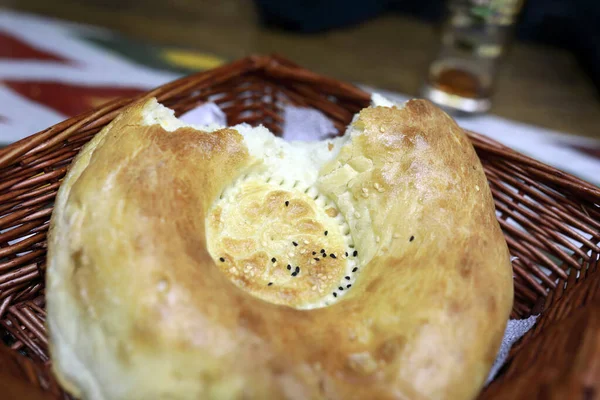 Restoranda Sepette Özbek Tortilla Manzarası — Stok fotoğraf