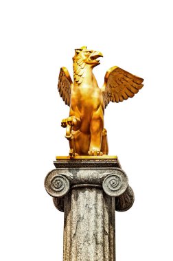 Griffin heykel Kaideye üzerinde