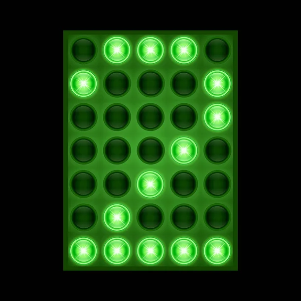 Номер два 2 на зеленому світлодіодному дисплеї. векторні eps 10 — стоковий вектор