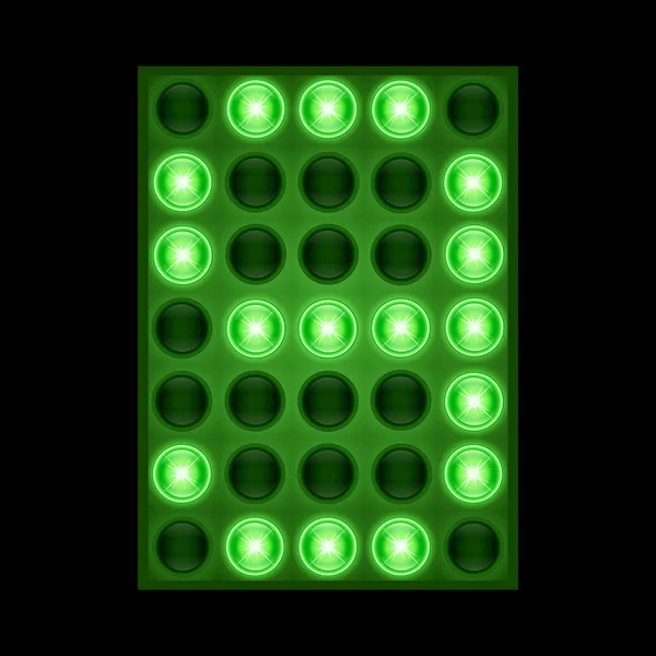 Номер дев'ять 9 на зеленому світлодіодному дисплеї. векторні eps 10 — стоковий вектор