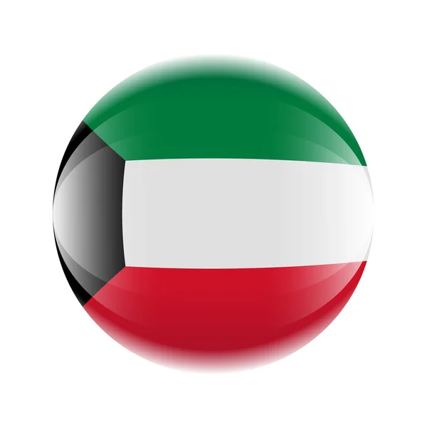 Кувейтський Прапор Формі Яча Вектор Пес — стоковий вектор