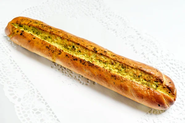 Baguette mit frischem Knoblauch — Stockfoto