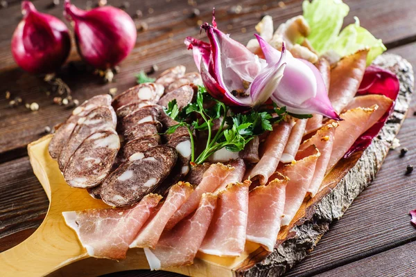 Assorted meat appetizer — Stock Photo, Image