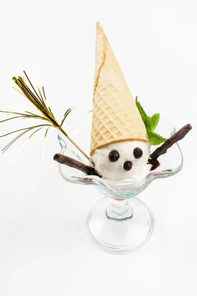 아이스크림 눈사람 — 스톡 사진