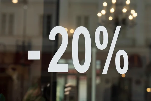 Zniżka 20% przy — Zdjęcie stockowe