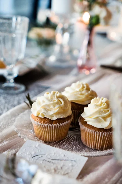 Christmas cakes with cream — Stock Photo, Image