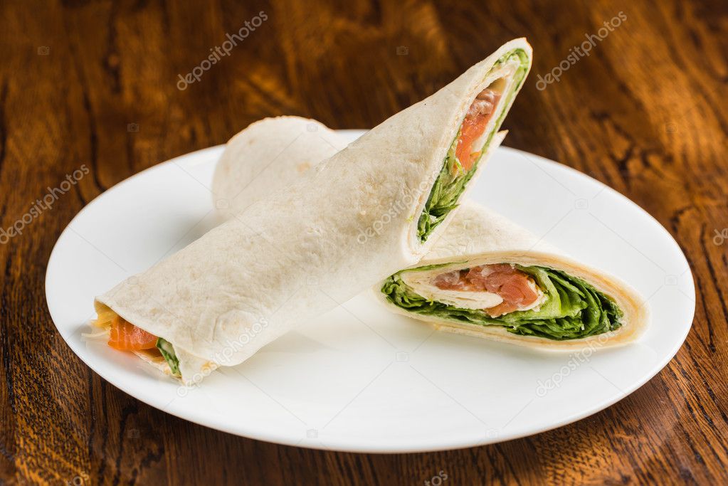 tortilla wraps on plate