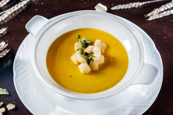 Kürbiscremesuppe — Stockfoto