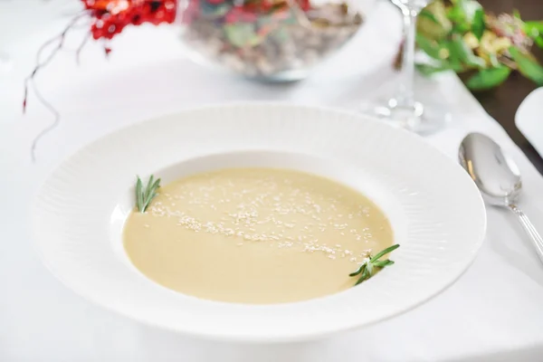 Tasty cream soup — Stock Photo, Image