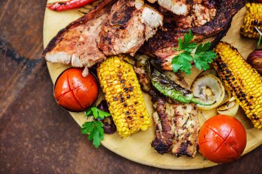 sebze ile pişmiş et