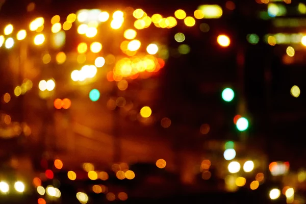 Homályos város fényei — Stock Fotó