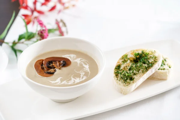 Mushroom cream soup — Stock Image Mushroom cream soup Royalty Free Stock Photos