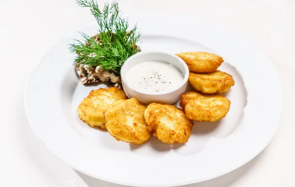 Tasty potato pancakes — Stock Photo, Image