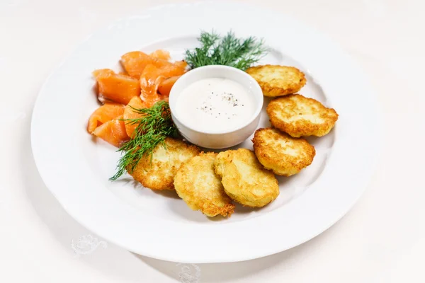 Tasty potato pancakes — Stock Photo, Image