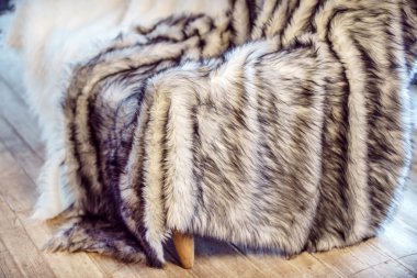 Cozy fur rug