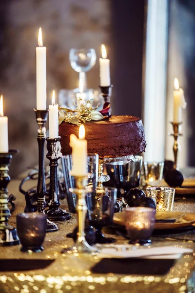 Decorated Christmas table — Stock Photo, Image