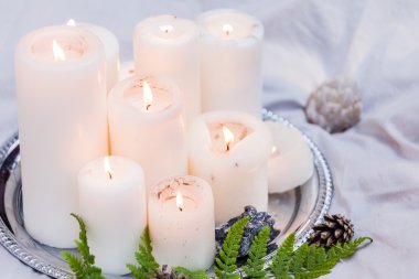 Mumlarla düğün dekorasyon 