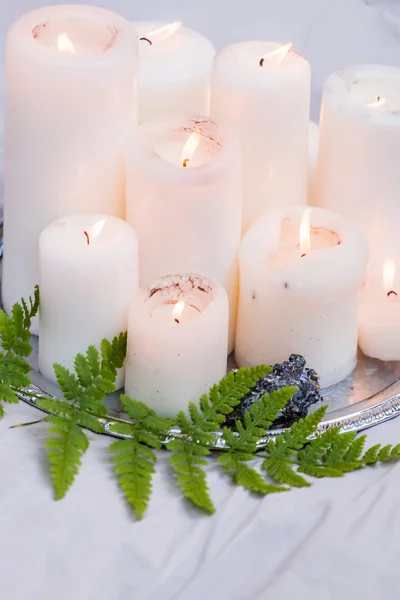 Wedding decoration with candles — Stock Photo, Image