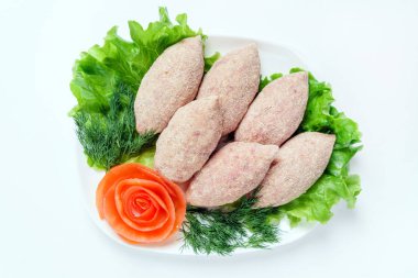 salata ile ham Beşamel sos