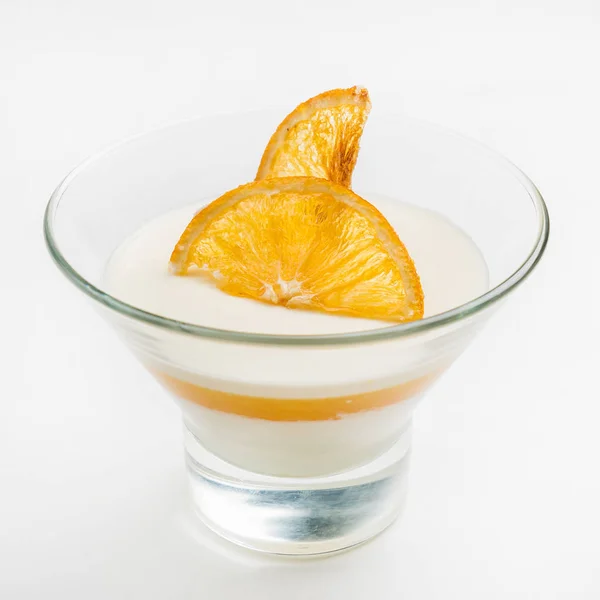 Laranja panna cotta — Fotografia de Stock