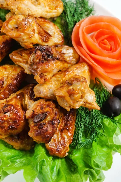 Chicken Wings mit Sauce — Stockfoto